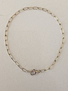 Dainty 14k Gold Filled Paperclip Chain Necklace with Lobster Clasp 7.25"